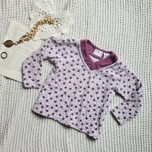 Stylish Kids Long Sleeve Tee in Purple Pattern